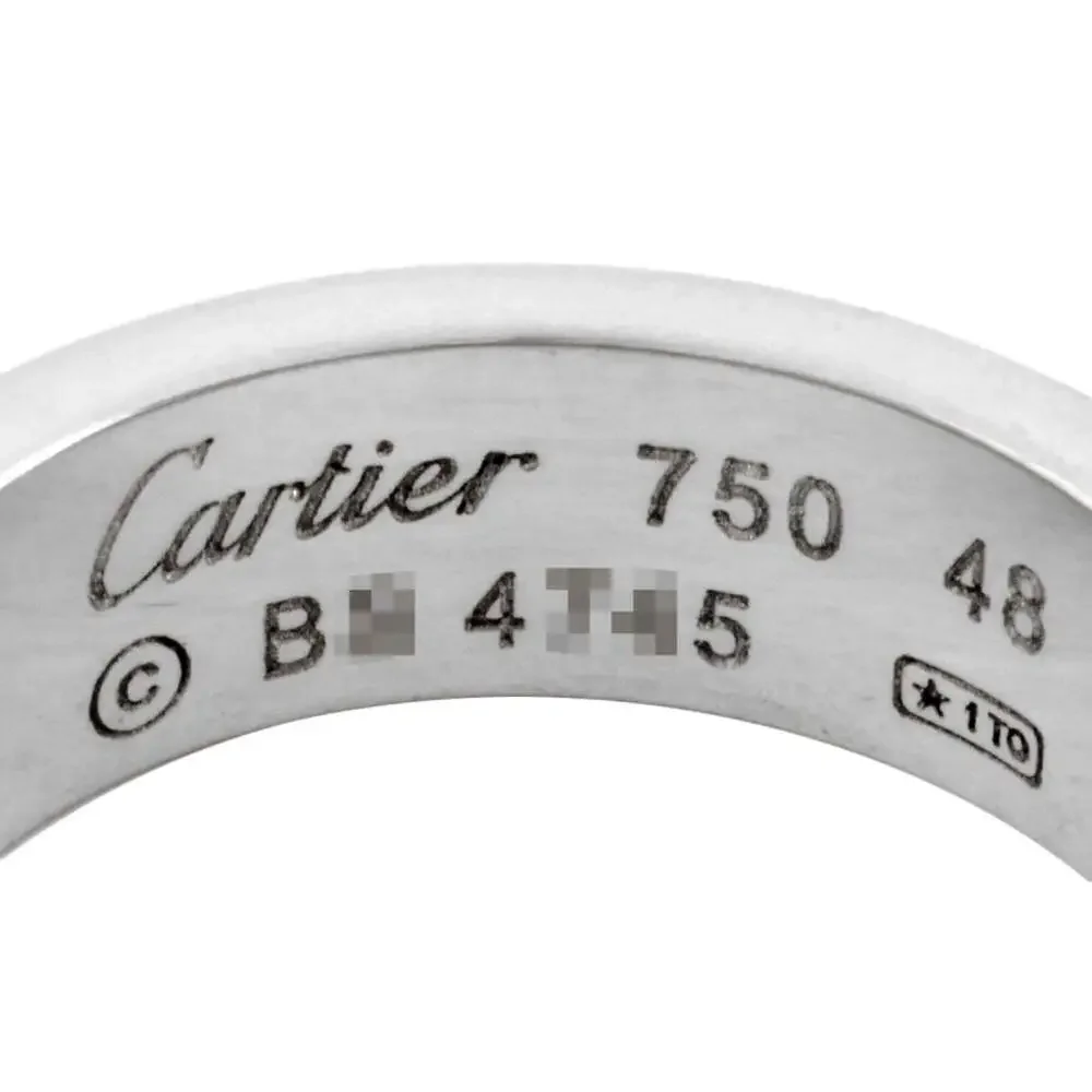 CARTIER 18k Silver Love Ring #48
